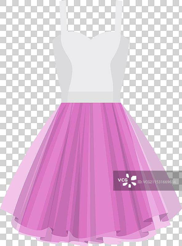 白色背景上的蓬蓬裙图像图片素材