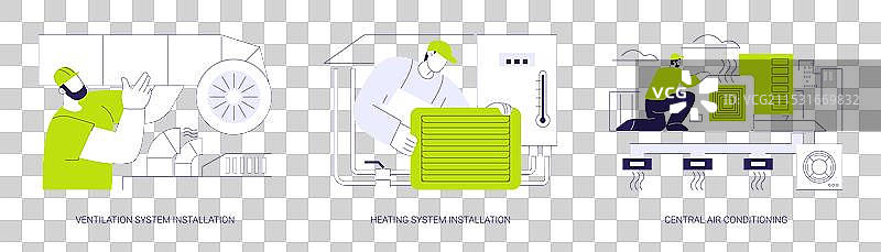 暖通空调安装抽象概念图片素材