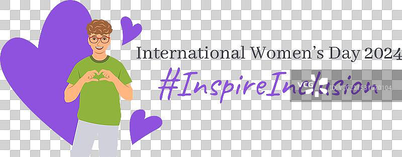 激励包容的国际妇女节横幅图片素材