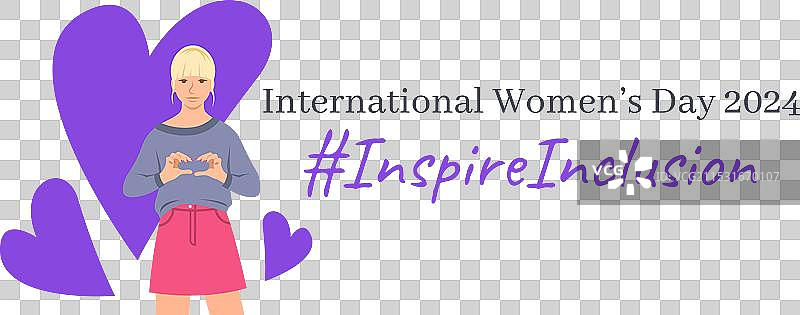 激励包容的国际妇女节横幅图片素材