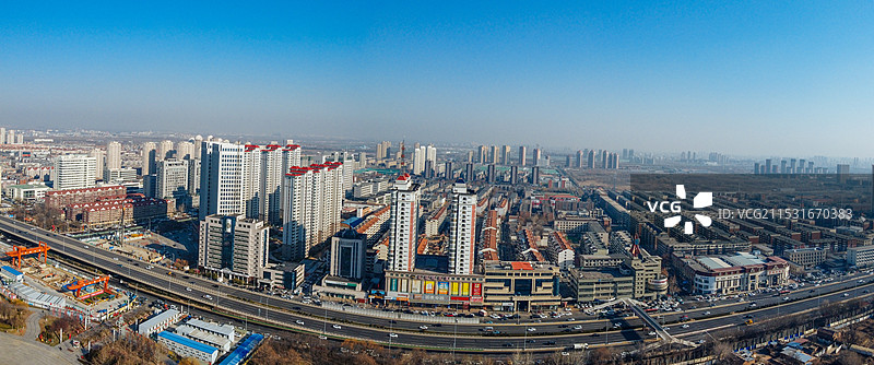 天津 北辰区 北辰公园 地标 航拍 北辰医院 北仓镇图片素材