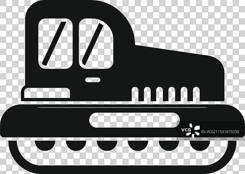 雪猫图标，代表冬季运动和图片素材