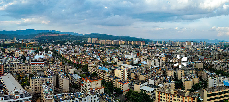 嵩明县 银杏广场 黄龙山 兰茂广场 滨河公园 航拍图片素材
