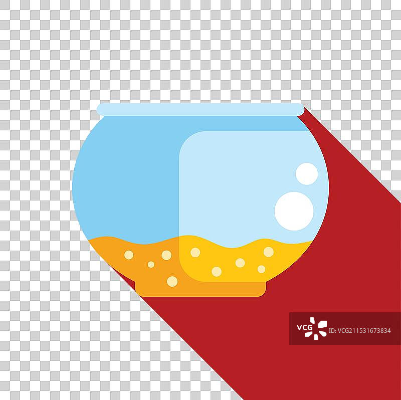 圆形水族箱中气泡漂浮到顶部图片素材