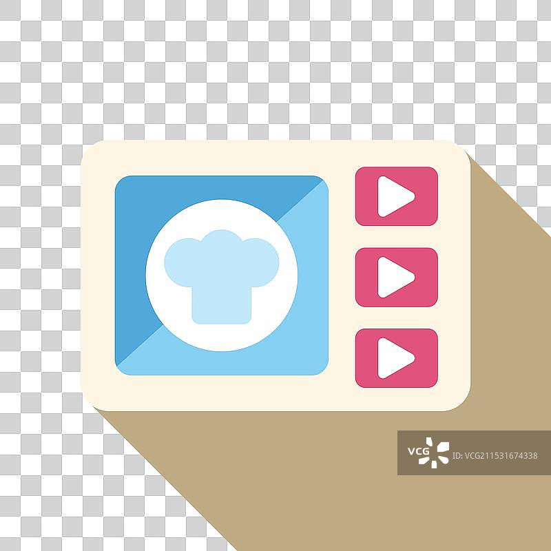 在线烹饪课程界面显示厨师帽图片素材