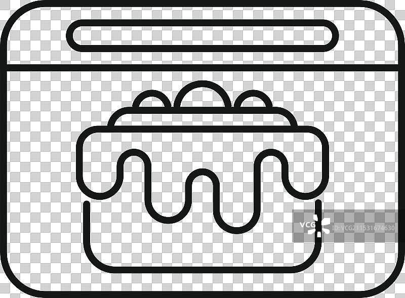 烘焙网站图标，带有蛋糕和流淌的糖霜图片素材