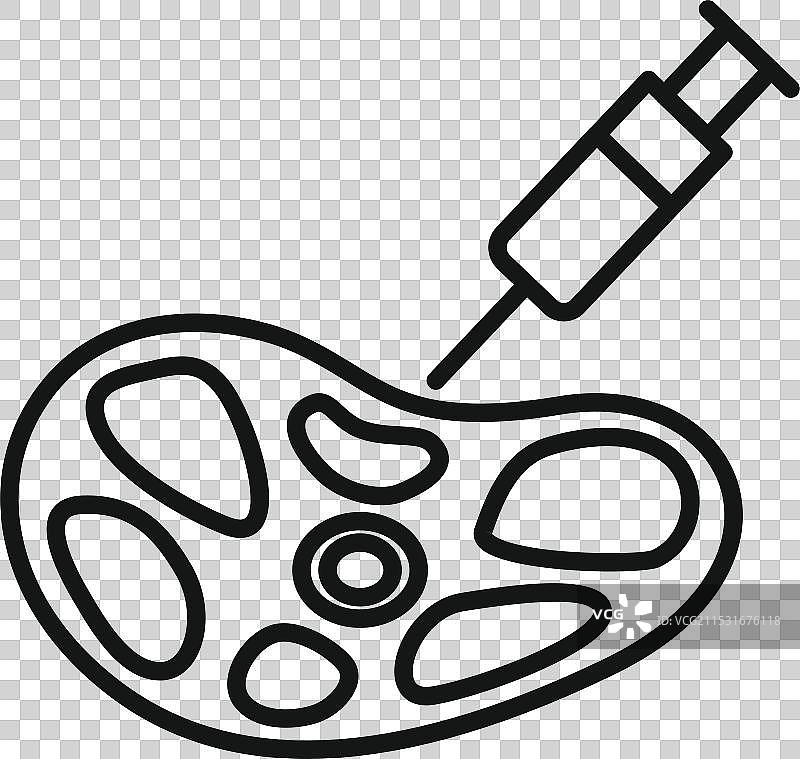 注射干细胞的注射器图标图片素材