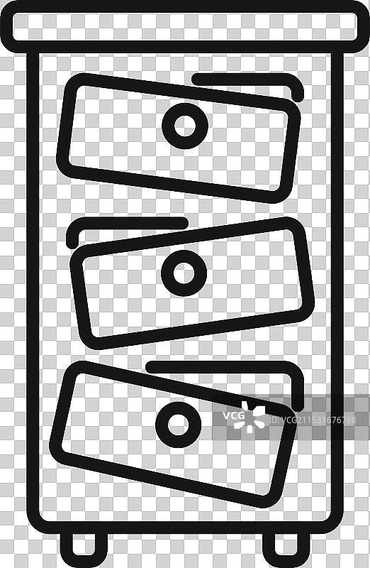 开放抽屉的办公柜代表着图片素材