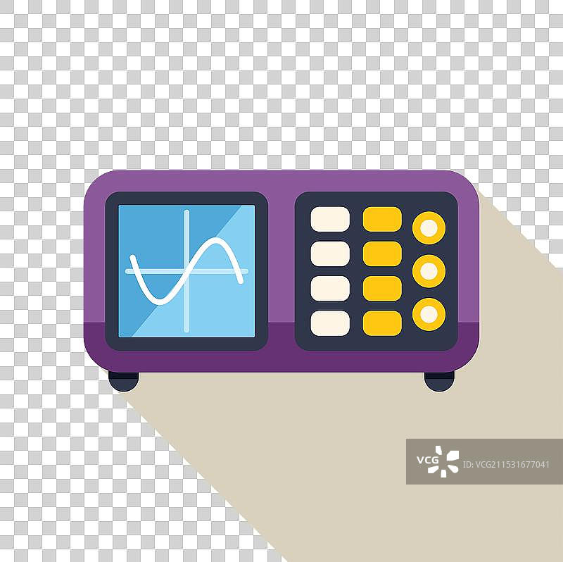 数字示波器显示正弦信号图片素材