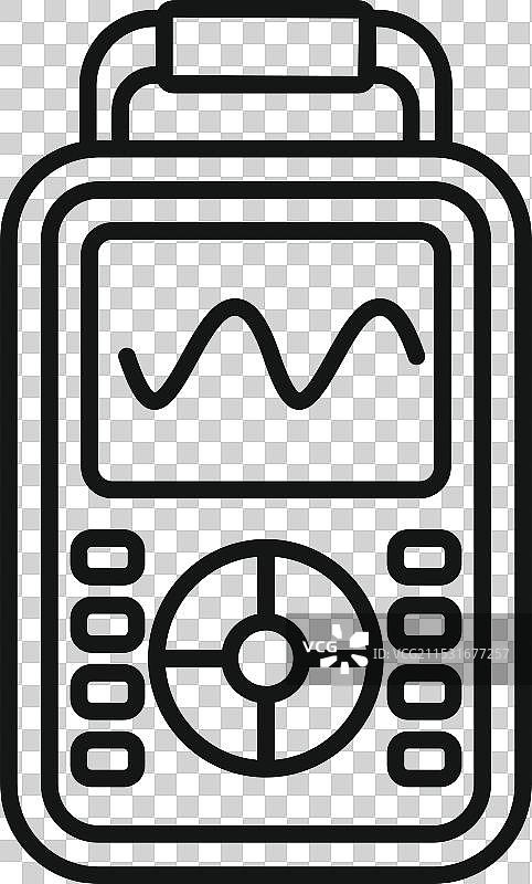 显示正弦信号的数字示波器图片素材