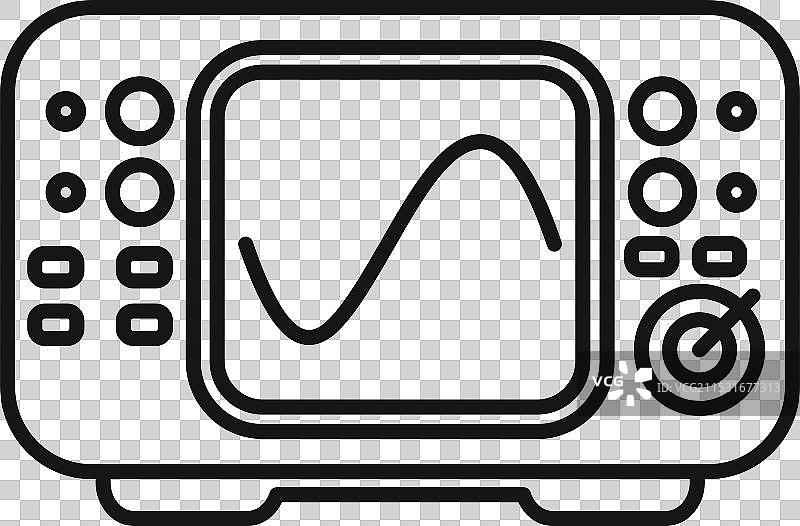 数字示波器显示正弦信号图片素材