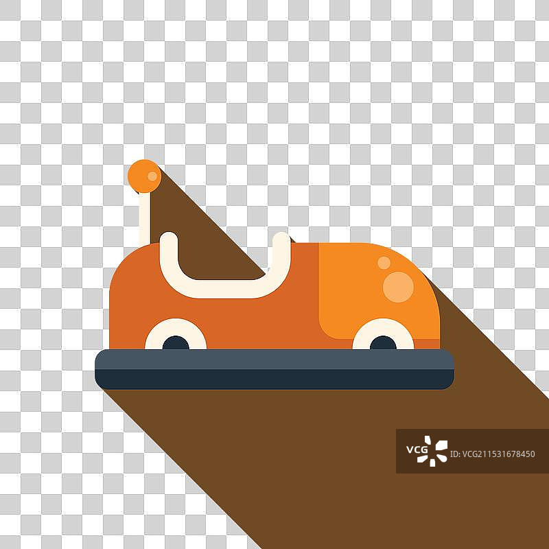 带天线的碰碰车向右行驶图片素材