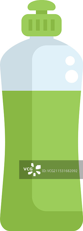 绿色塑料瓶配有分配泵图片素材