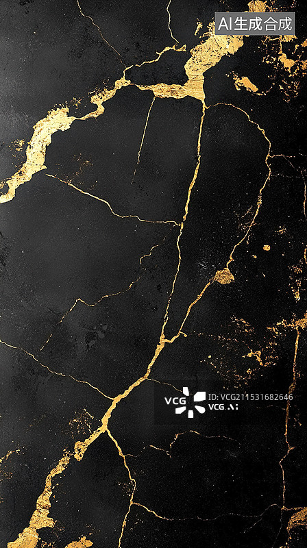 【AI数字艺术】金箔不规则纹理黑金简约设计高级黑色年会商务背景企业论坛会议发布会颁奖典礼舞台主视觉图片素材