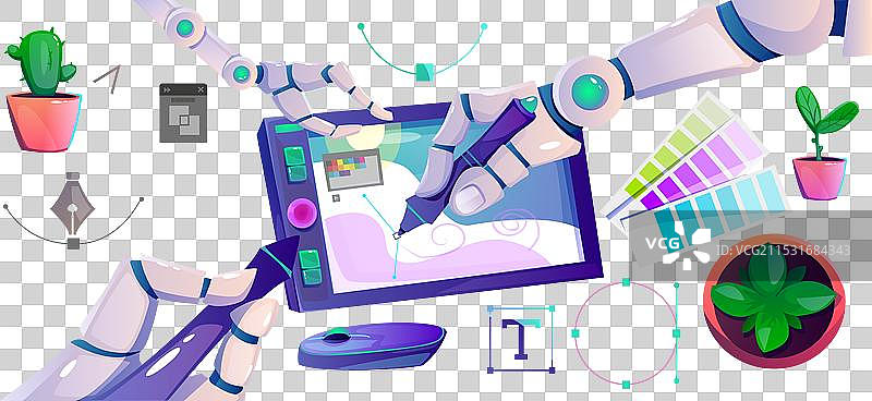 由人工智能生成的艺术作品图片素材