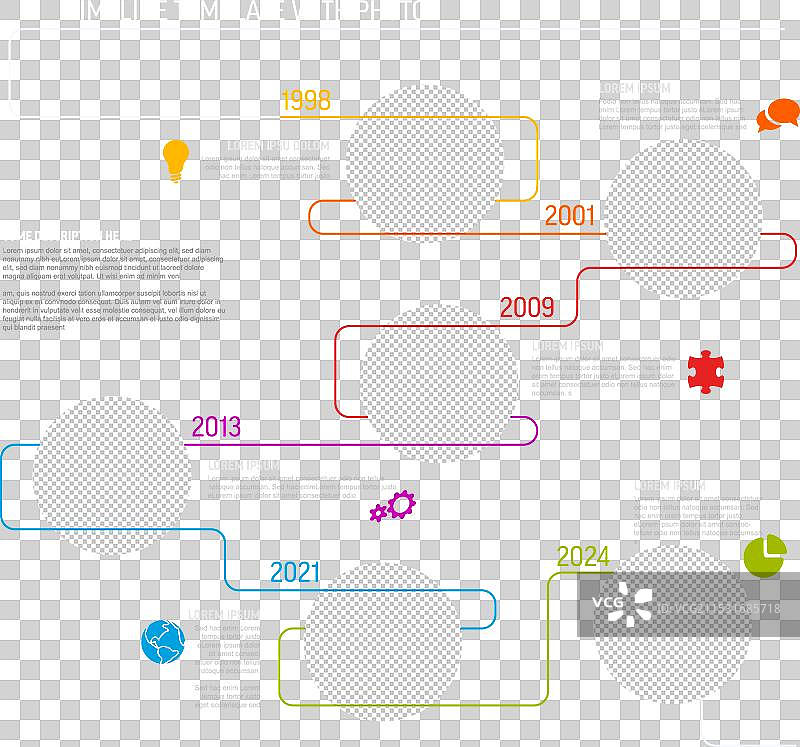 公司里程碑时间线模板信息图表图片素材