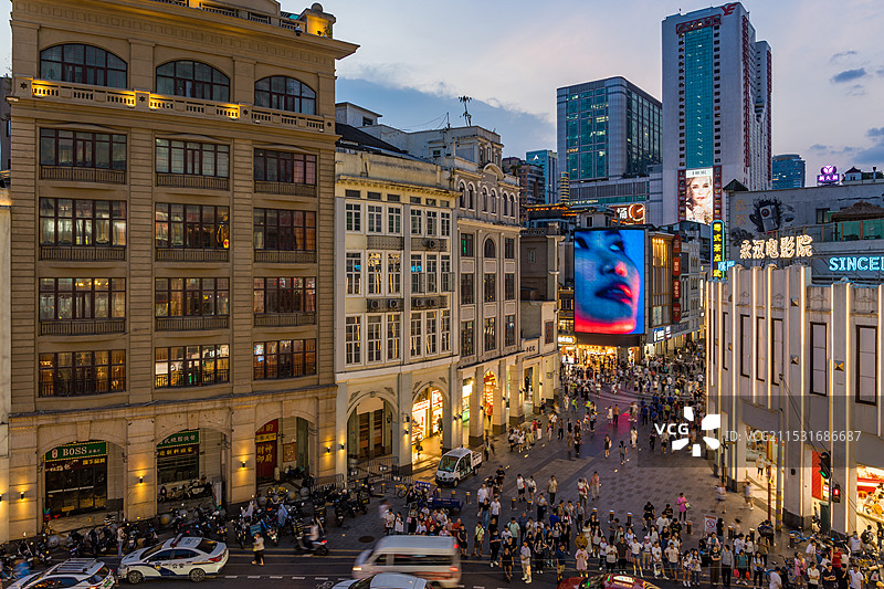 中国广州北京路文化旅游区夜景风光图片素材