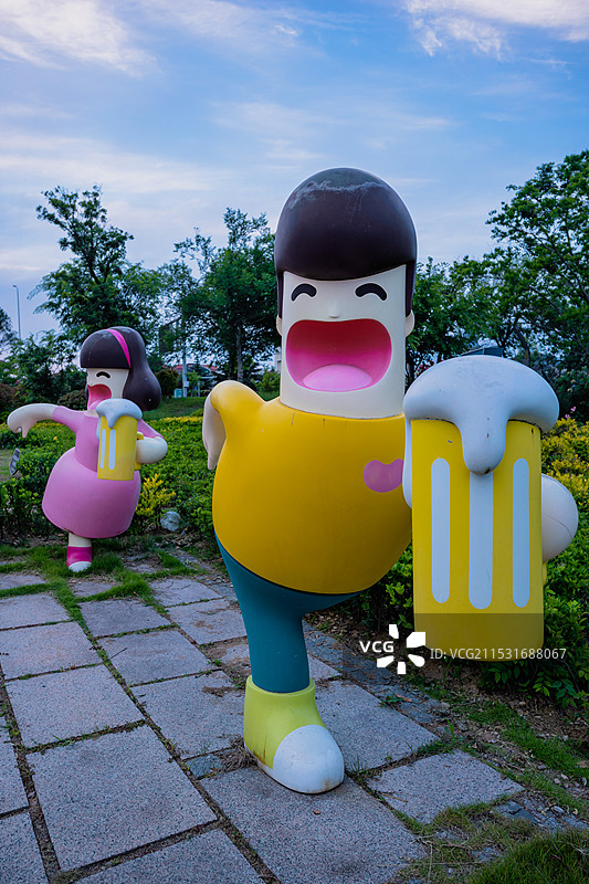 青岛西海岸金沙滩啤酒城吉祥物图片素材