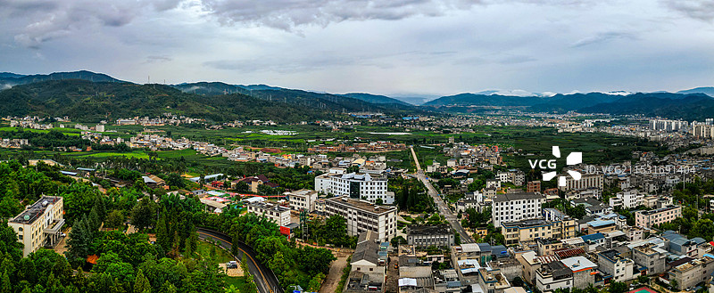 永平县 寿佛寺 博南镇 岑秀公园 博南路 航拍图片素材