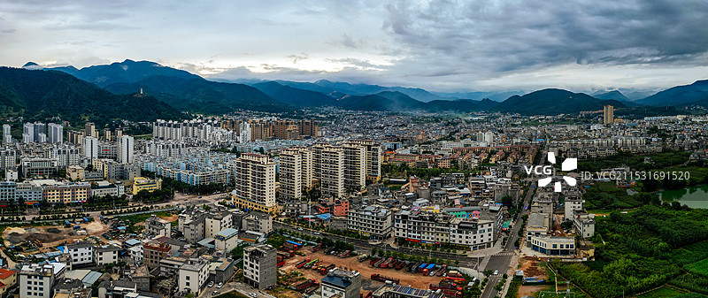 永平县 寿佛寺 博南镇 岑秀公园 博南路 航拍图片素材