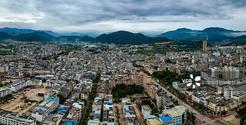 永平县 寿佛寺 博南镇 岑秀公园 博南路 航拍图片素材