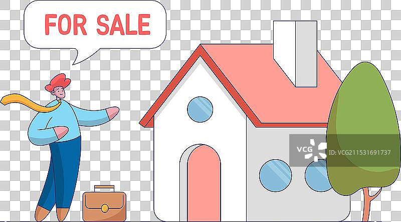 出售房屋概念，搬家到新家图片素材