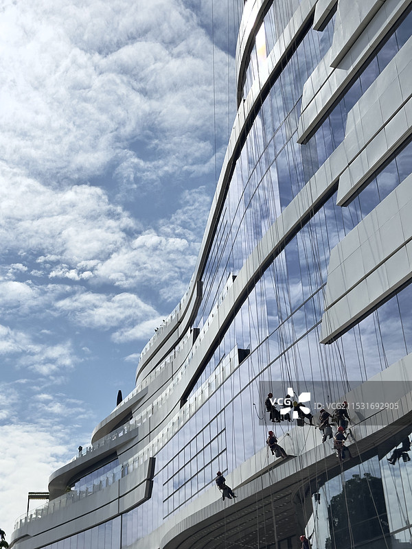 大厦玻璃清洁图片素材