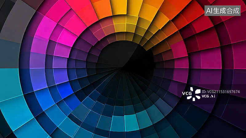 【AI数字艺术】色相环图片素材