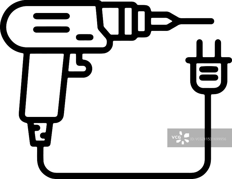 钻头图标概念轮廓符号图片素材