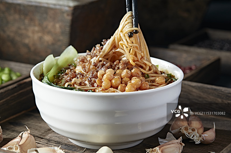 地域名小吃肉沫豌杂重庆小面图片素材