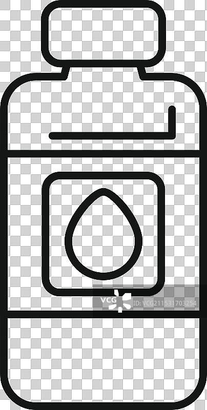 墨水瓶图标，代表印刷和图片素材