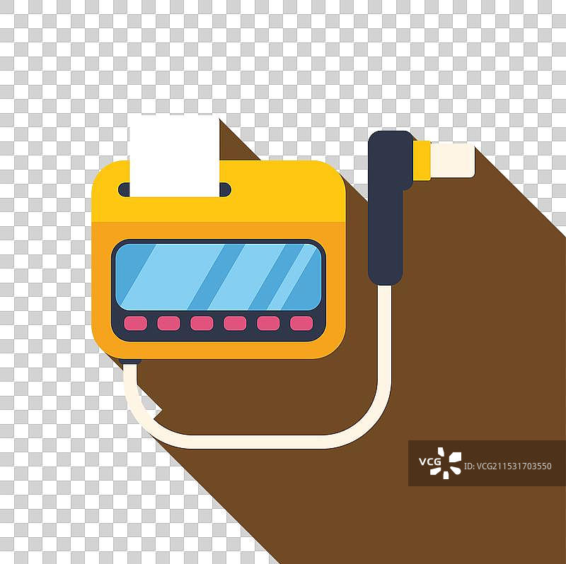 黄色POS终端打印纸收据图片素材