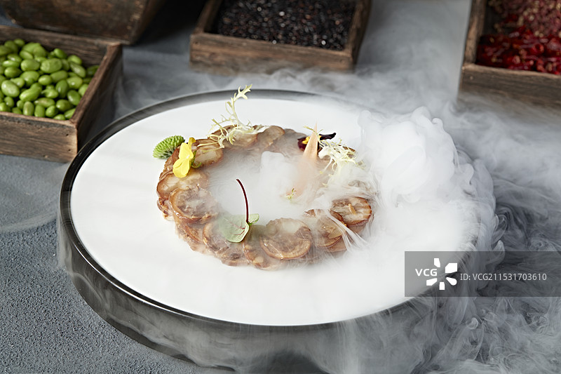 压蹄筋肘花卷切片图片素材