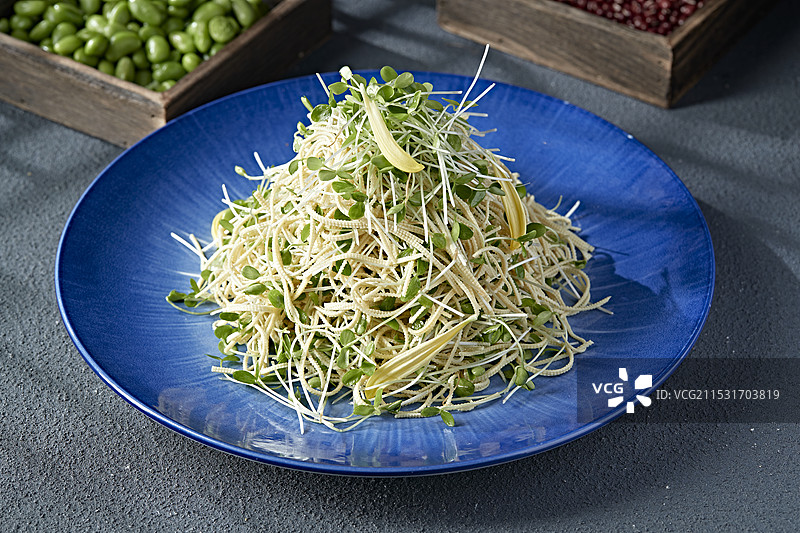 香椿苗凉拌干豆腐丝图片素材