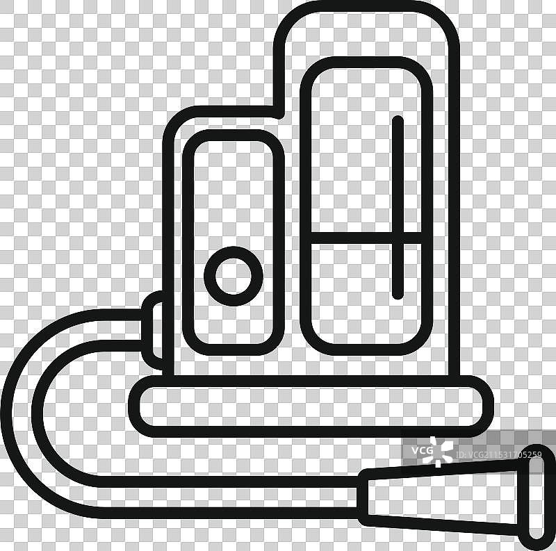 加油站燃料分配器图标，显示软管和图片素材