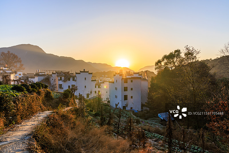 江西上饶婺源江岭日出图片素材