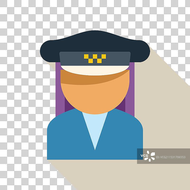 穿着传统服装的出租车司机角色图片素材