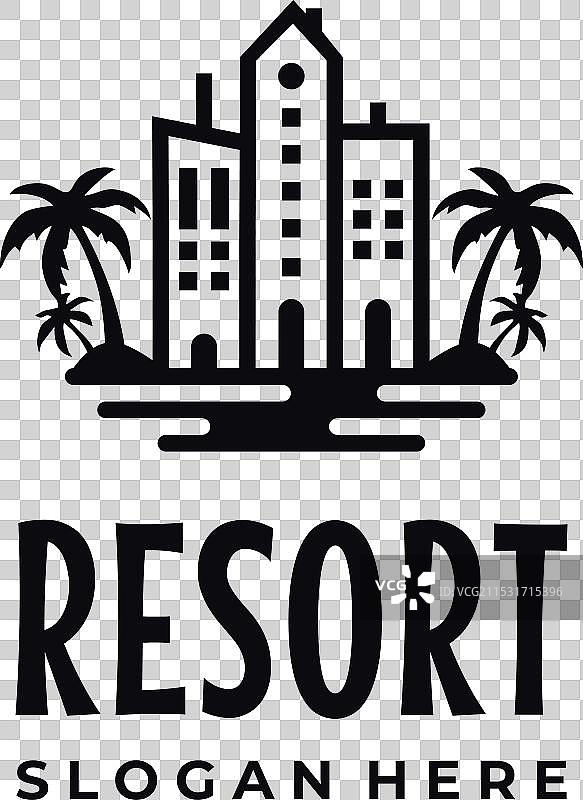 度假村标志设计极简概念城市镇图片素材