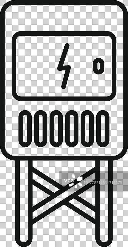 电表架在三脚架上显示能量图片素材