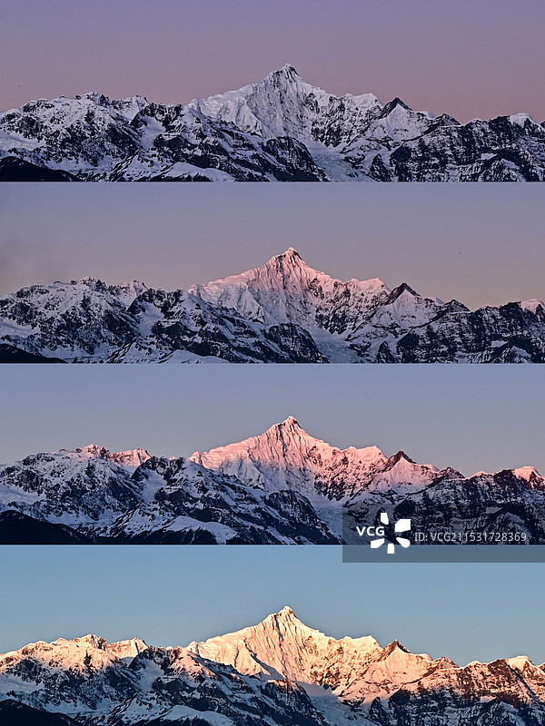 梅里雪山日照金山图片素材