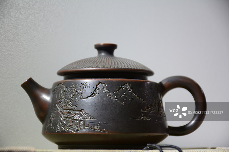 钦州坭兴陶茶壶图片素材
