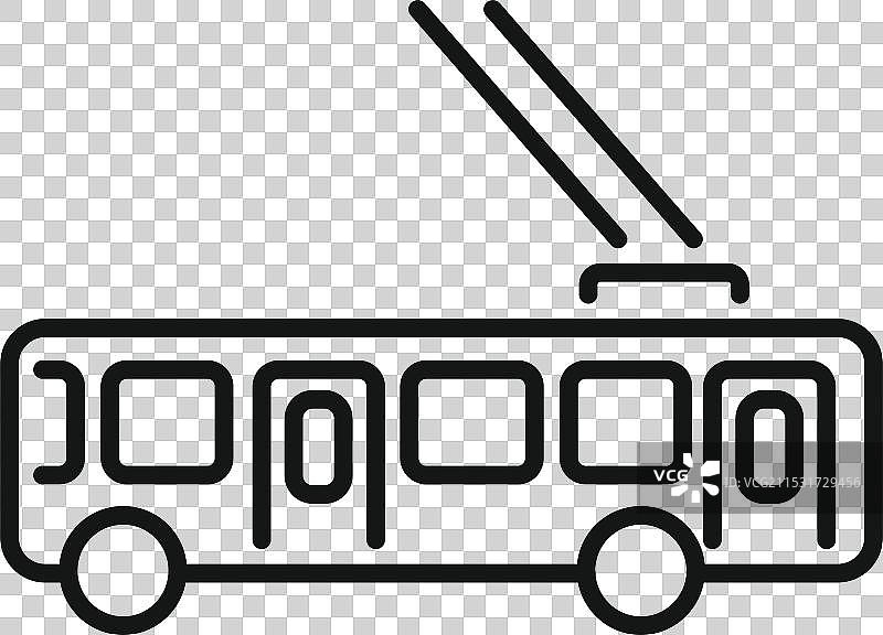 城市电车公共交通侧面视图图片素材