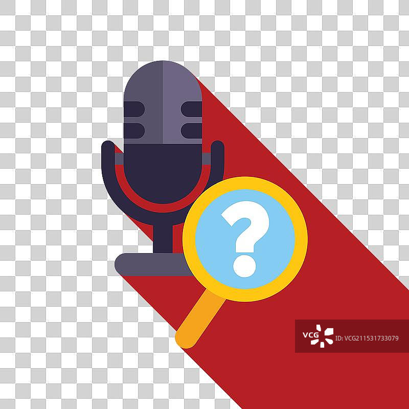 放大镜检查播客内容图片素材