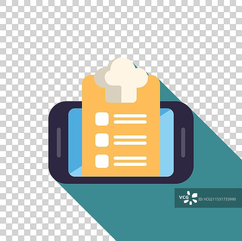 智能手机显示在线食品配送应用程序图片素材