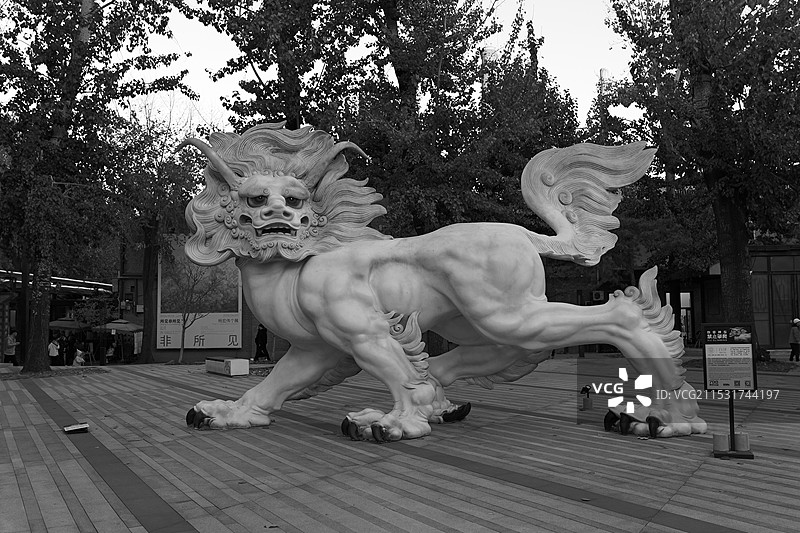 北京798艺术区神兽白泽图片素材