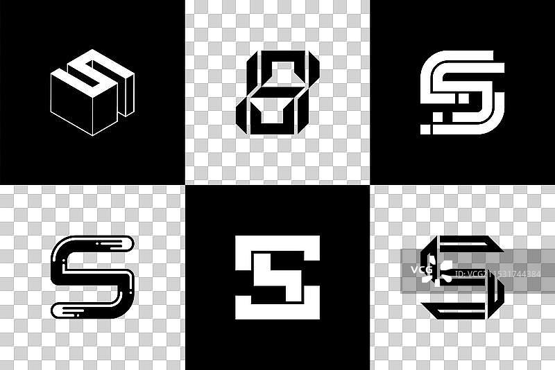 字母S的字体和标志设计图片素材