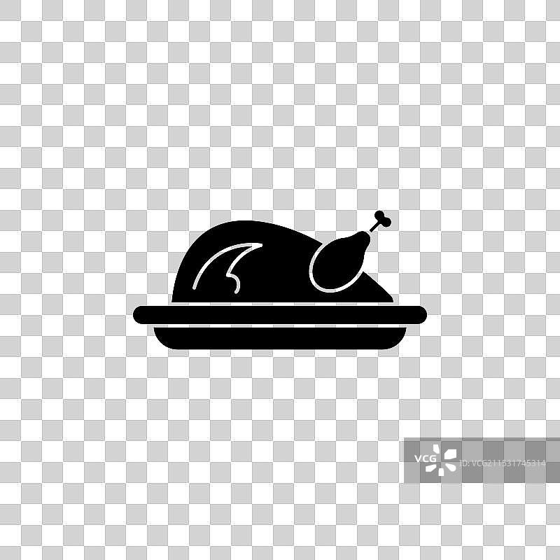 烤火鸡图标集，代表节日气氛图片素材