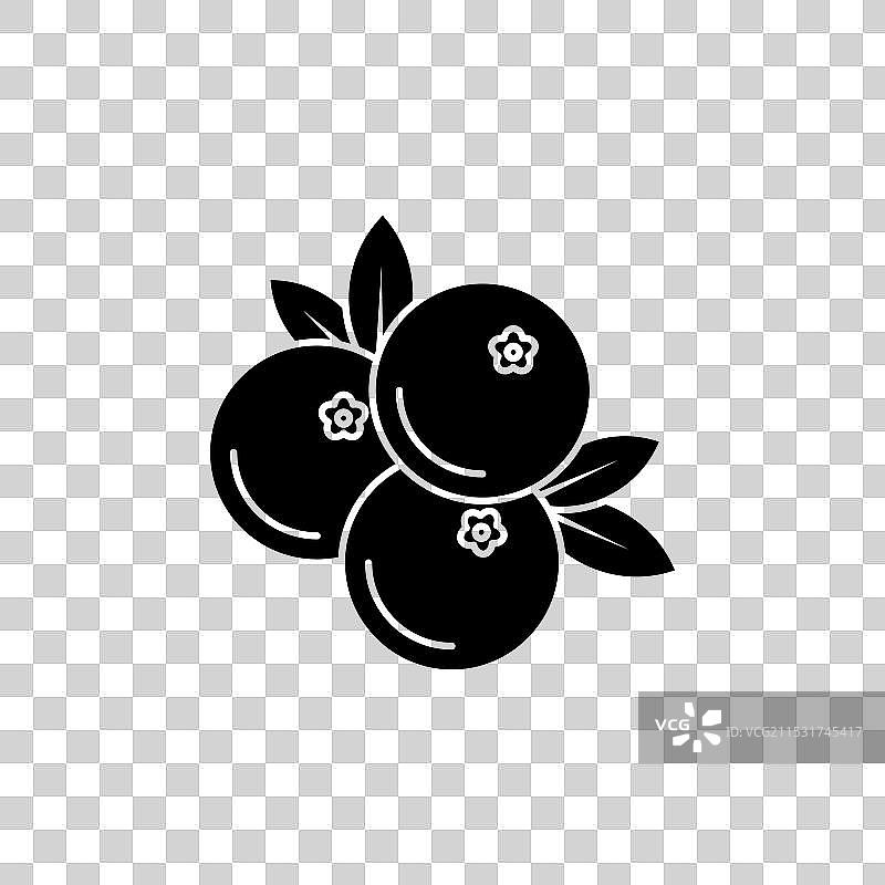 蓝莓图标集，蓝色食物符号图片素材