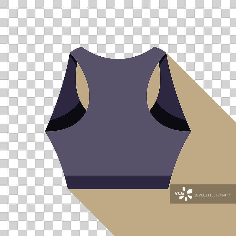 运动文胸上衣，长长的阴影展现出健身效果图片素材