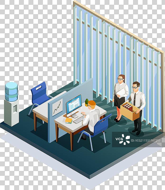 等距招聘人员图片素材